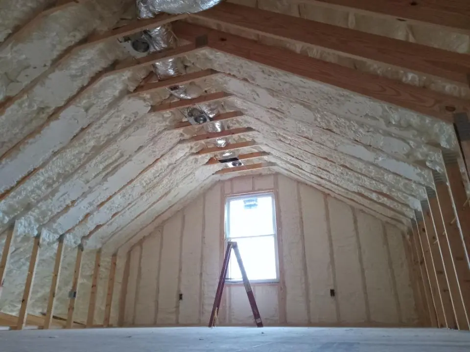 Spray foam roofing application for Crawl Space Insulation project in Mendham